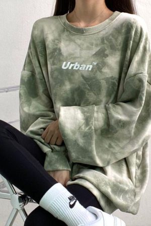 Quick Outfits, Modest Fashion Outfits Ideas Indie Urban Print Longline Sweatshirt