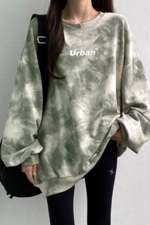 Quick Outfits, Modest Fashion Outfits Ideas Indie Urban Print Longline Sweatshirt