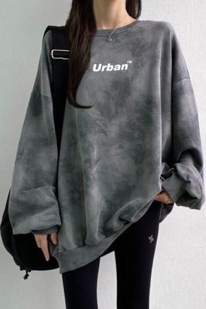 Quick Outfits, Modest Fashion Outfits Ideas Indie Urban Print Longline Sweatshirt