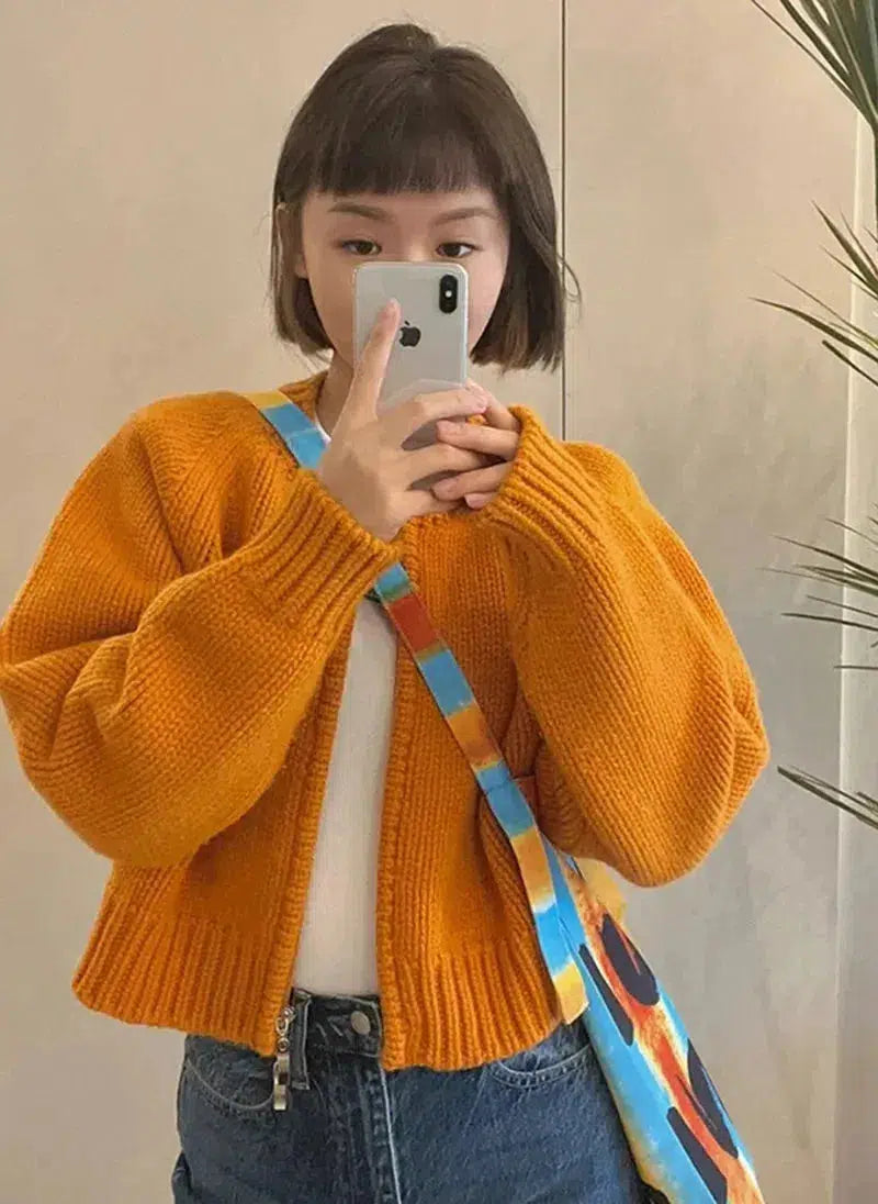 Quick Outfits, Modest Fashion Outfits Ideas Indie Zip Up Knitted Cardigan Quick Outfits, Modest Fashion Outfits Ideas Indie Zip Up Knitted Cardigan