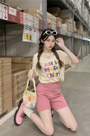 Quick Outfits, Modest Fashion Outfits Ideas Just Be My Girl Cherry Tee