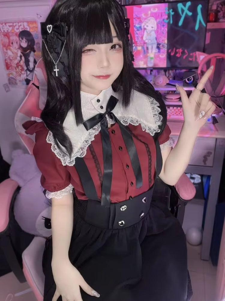 Quick Outfits, Modest Fashion Outfits Ideas Kawaii Goth Collar Shirt Quick Outfits, Modest Fashion Outfits Ideas Kawaii Goth Collar Shirt