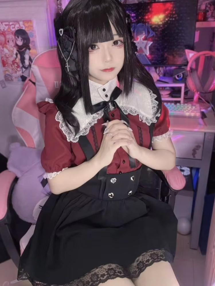 Quick Outfits, Modest Fashion Outfits Ideas Kawaii Goth Collar Shirt Quick Outfits, Modest Fashion Outfits Ideas Kawaii Goth Collar Shirt