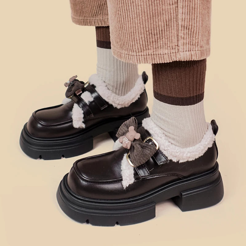 Quick Outfits, Modest Fashion Outfits Ideas Kawaii Teddy Bear Platform Oxford Shoes Quick Outfits, Modest Fashion Outfits Ideas Kawaii Teddy Bear Platform Oxford Shoes