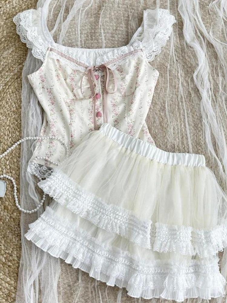 Quick Outfits, Modest Fashion Outfits Ideas Kawaii Top & Mini Skirt Two Piece Set Quick Outfits, Modest Fashion Outfits Ideas Kawaii Top & Mini Skirt Two Piece Set