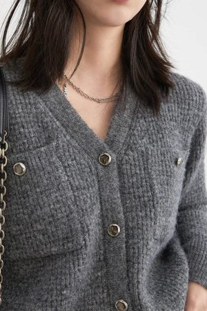 Quick Outfits, Modest Fashion Outfits Ideas Knitted Button-Up Cardigan & Mini Skirt Two Piece Set