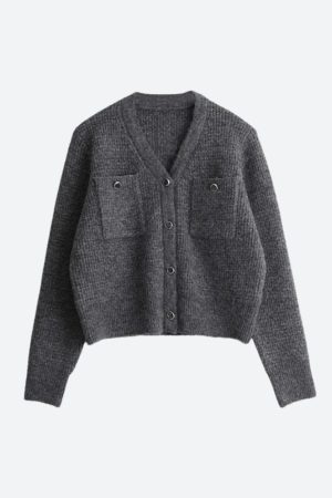 Quick Outfits, Modest Fashion Outfits Ideas Knitted Button-Up Cardigan & Mini Skirt Two Piece Set