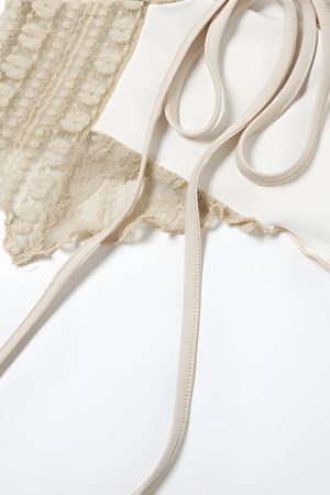 Quick Outfits, Modest Fashion Outfits Ideas Lace Asymmetric Patchwork Top