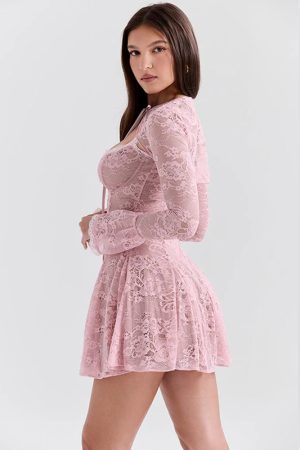 Quick Outfits, Modest Fashion Outfits Ideas Lace Bolero Mini Dress