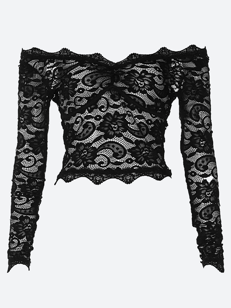 Quick Outfits, Modest Fashion Outfits Ideas Lace Sheer Off Shoulder Top Quick Outfits, Modest Fashion Outfits Ideas Lace Sheer Off Shoulder Top