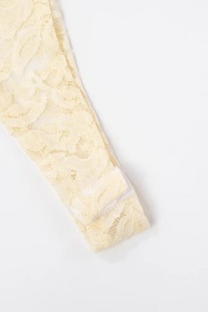 Quick Outfits, Modest Fashion Outfits Ideas Lace Top & Bodysuit Two Piece Set