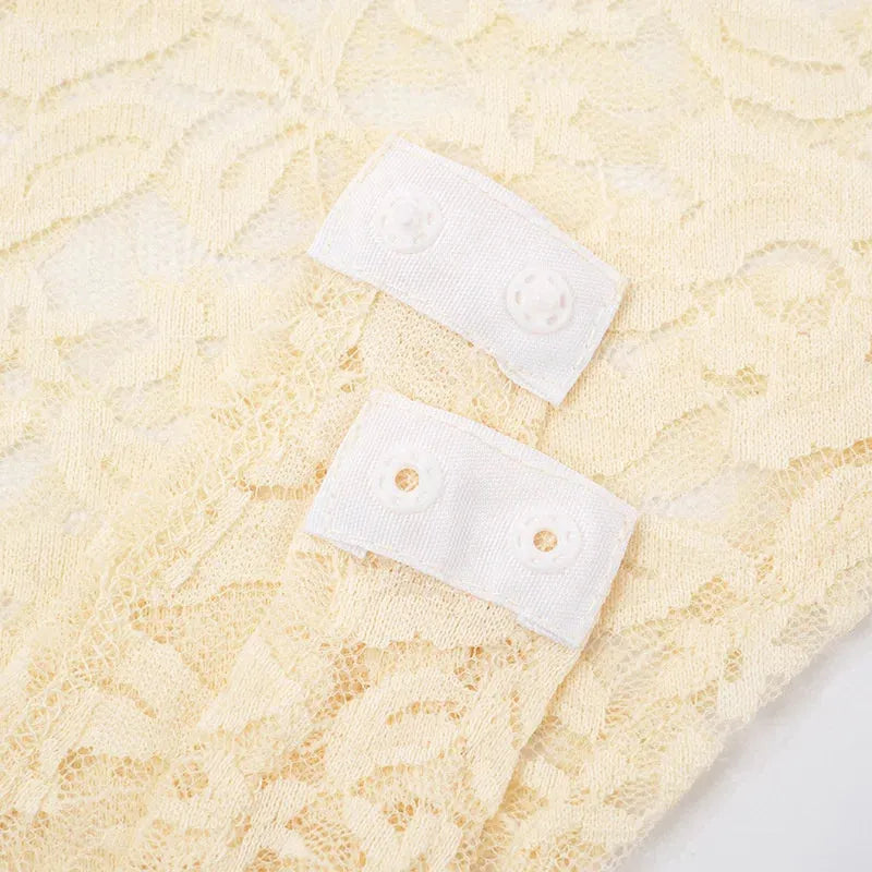 Quick Outfits, Modest Fashion Outfits Ideas Lace Top & Bodysuit Two Piece Set Quick Outfits, Modest Fashion Outfits Ideas Lace Top & Bodysuit Two Piece Set