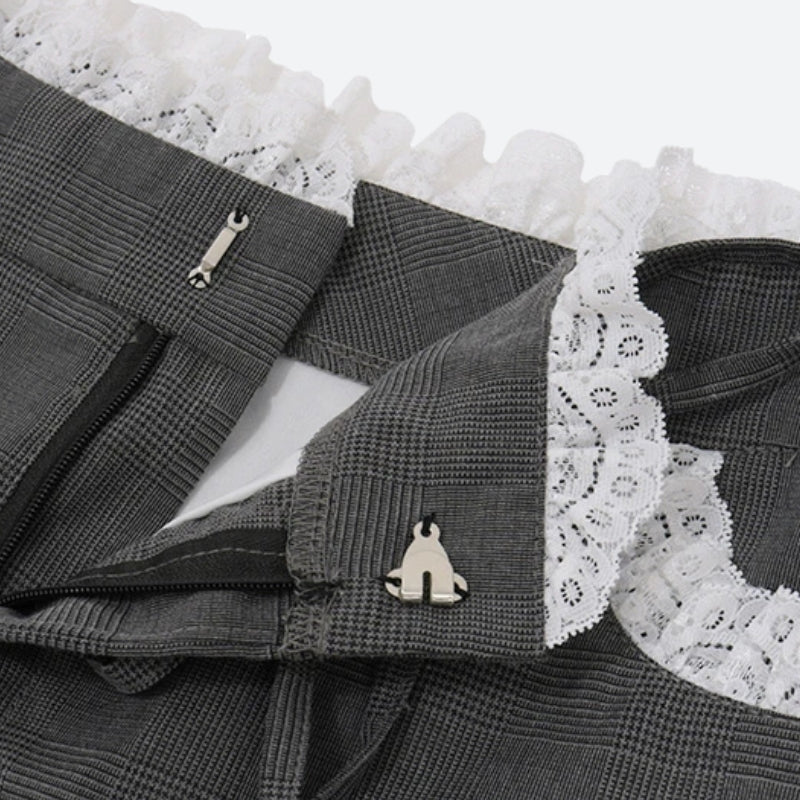 Quick Outfits, Modest Fashion Outfits Ideas Lace Trim Pleated Mini Skirt Quick Outfits, Modest Fashion Outfits Ideas Lace Trim Pleated Mini Skirt