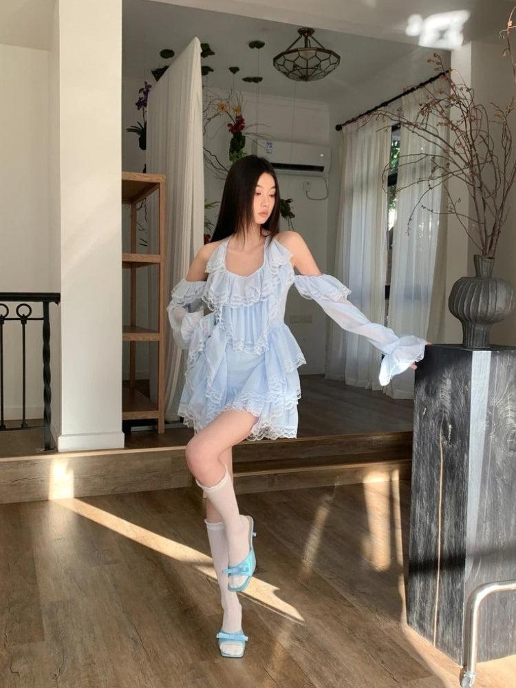 Quick Outfits, Modest Fashion Outfits Ideas Layered Ruffled Mini Dress Quick Outfits, Modest Fashion Outfits Ideas Layered Ruffled Mini Dress