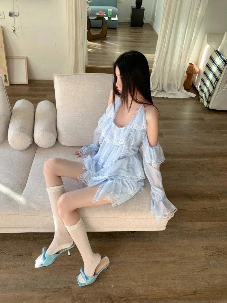 Quick Outfits, Modest Fashion Outfits Ideas Layered Ruffled Mini Dress Quick Outfits, Modest Fashion Outfits Ideas Layered Ruffled Mini Dress