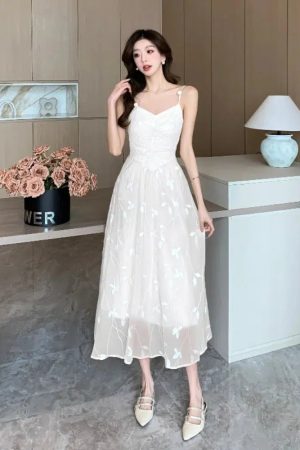 Quick Outfits, Modest Fashion Outfits Ideas Leaves Mesh Midi Dress