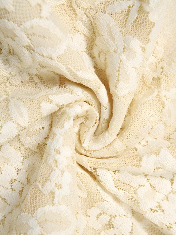 Quick Outfits, Modest Fashion Outfits Ideas Lemon Lace Backless Mini Dress Quick Outfits, Modest Fashion Outfits Ideas Lemon Lace Backless Mini Dress