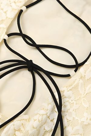 Quick Outfits, Modest Fashion Outfits Ideas Lemon Lace Backless Mini Dress