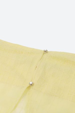 Quick Outfits, Modest Fashion Outfits Ideas Lemon Strapless Top & Midi Skirt Two Piece Set