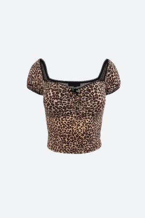Quick Outfits, Modest Fashion Outfits Ideas Leopard Bodycon Crop Top