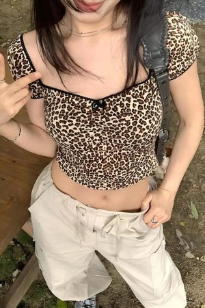 Quick Outfits, Modest Fashion Outfits Ideas Leopard Bodycon Crop Top