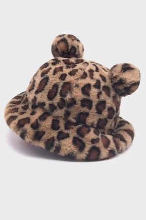 Quick Outfits, Modest Fashion Outfits Ideas Leopard Ear Plush Hat