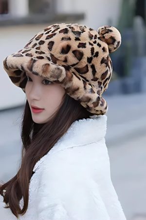 Quick Outfits, Modest Fashion Outfits Ideas Leopard Ear Plush Hat