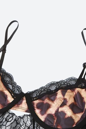 Quick Outfits, Modest Fashion Outfits Ideas Leopard Lace Bra Top