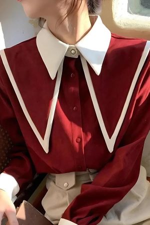 Quick Outfits, Modest Fashion Outfits Ideas Light Academia Contrast Shirt