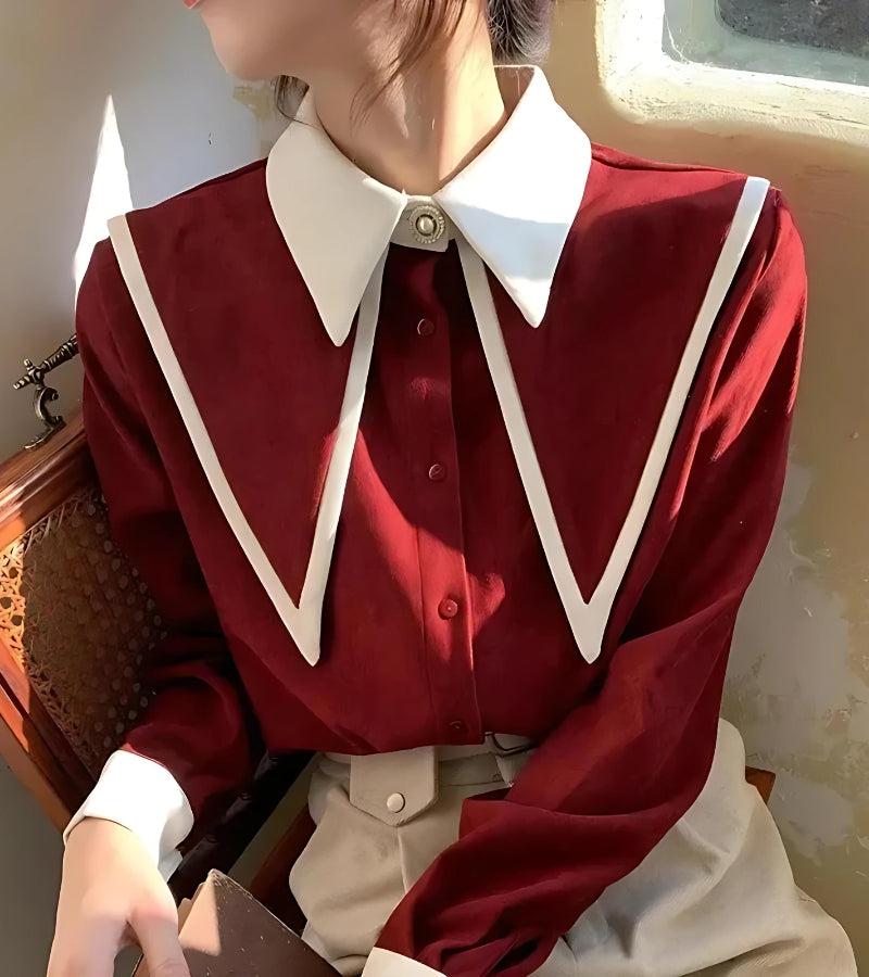 Quick Outfits, Modest Fashion Outfits Ideas Light Academia Contrast Shirt Quick Outfits, Modest Fashion Outfits Ideas Light Academia Contrast Shirt