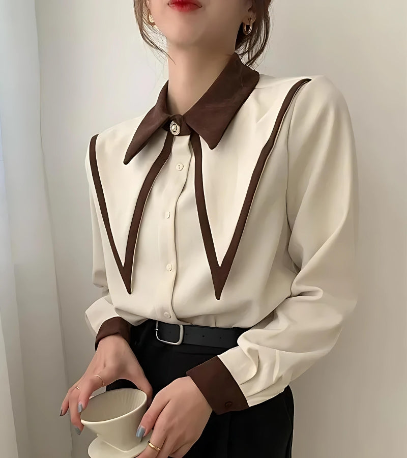 Quick Outfits, Modest Fashion Outfits Ideas Light Academia Contrast Shirt Quick Outfits, Modest Fashion Outfits Ideas Light Academia Contrast Shirt