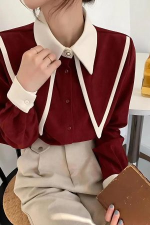 Quick Outfits, Modest Fashion Outfits Ideas Light Academia Contrast Shirt