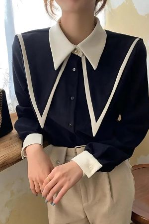 Quick Outfits, Modest Fashion Outfits Ideas Light Academia Contrast Shirt