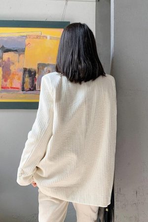 Quick Outfits, Modest Fashion Outfits Ideas Light Academia Corduroy Blazer