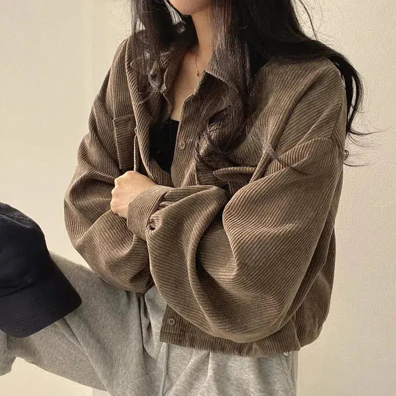 Quick Outfits, Modest Fashion Outfits Ideas Light Academia Cropped Corduroy Jacket Quick Outfits, Modest Fashion Outfits Ideas Light Academia Cropped Corduroy Jacket