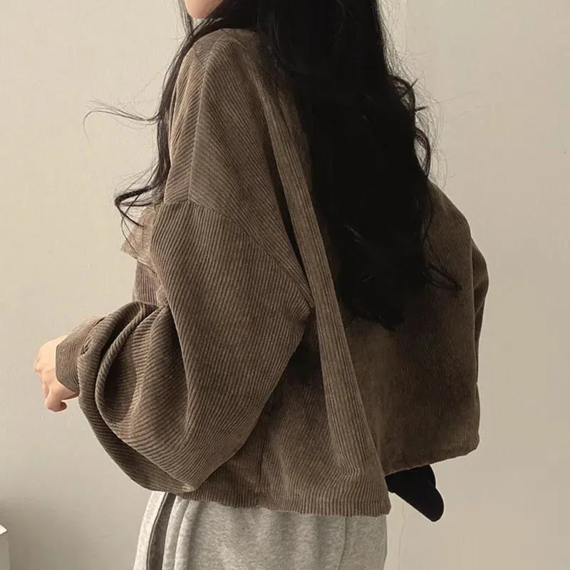 Quick Outfits, Modest Fashion Outfits Ideas Light Academia Cropped Corduroy Jacket Quick Outfits, Modest Fashion Outfits Ideas Light Academia Cropped Corduroy Jacket
