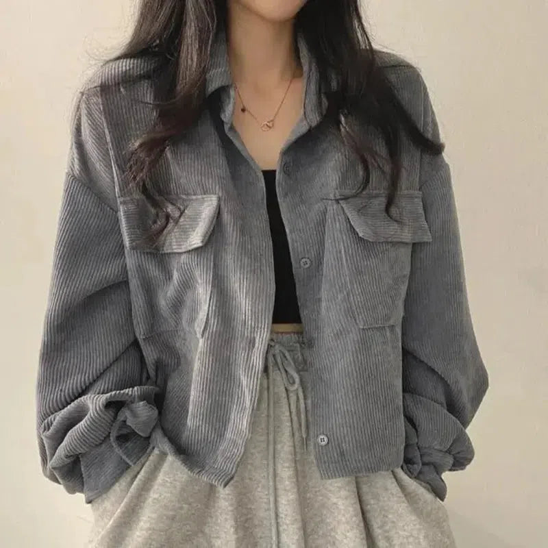 Quick Outfits, Modest Fashion Outfits Ideas Light Academia Cropped Corduroy Jacket Quick Outfits, Modest Fashion Outfits Ideas Light Academia Cropped Corduroy Jacket