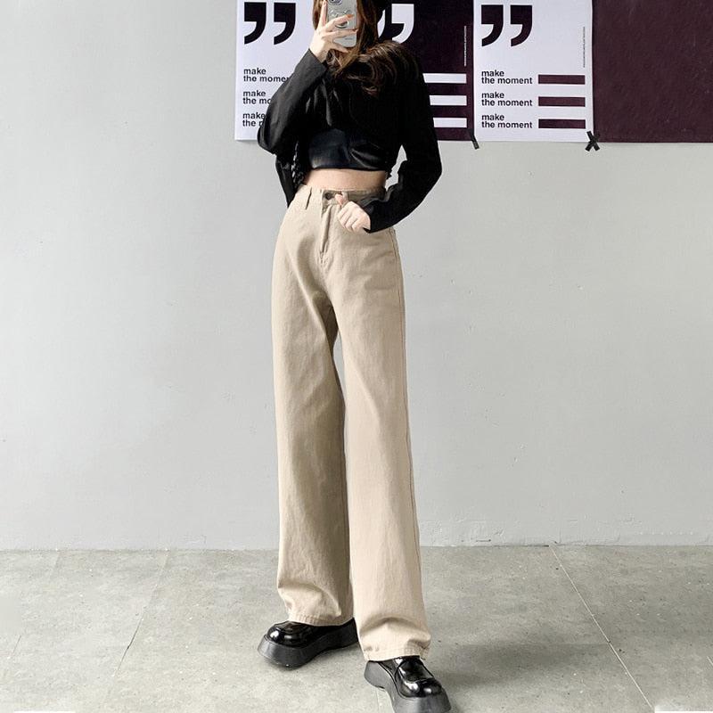 Quick Outfits, Modest Fashion Outfits Ideas Light Academia High Waist Denim Pants Quick Outfits, Modest Fashion Outfits Ideas Light Academia High Waist Denim Pants