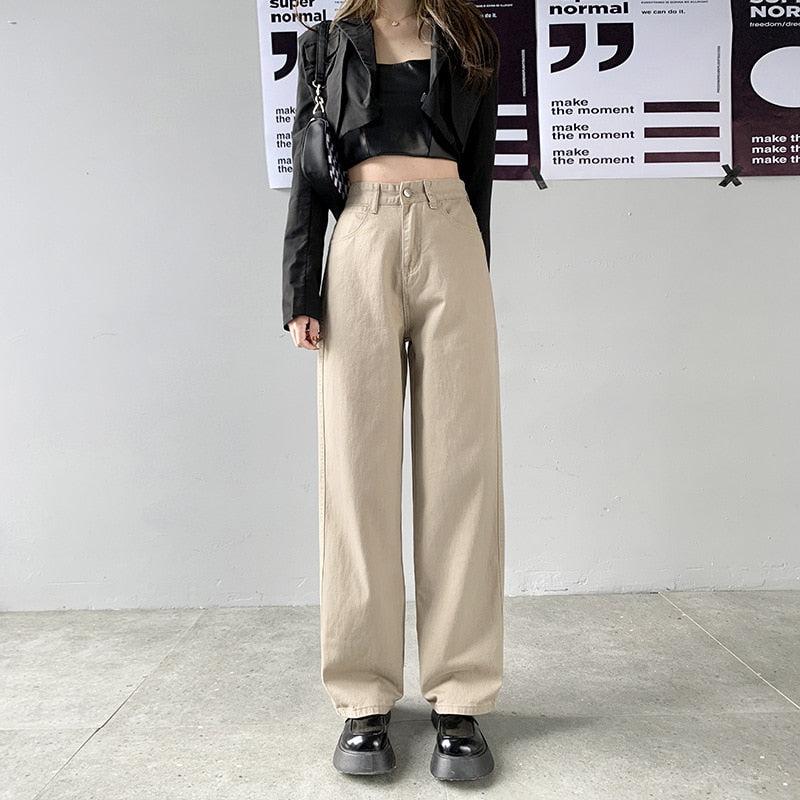 Quick Outfits, Modest Fashion Outfits Ideas Light Academia High Waist Denim Pants Quick Outfits, Modest Fashion Outfits Ideas Light Academia High Waist Denim Pants