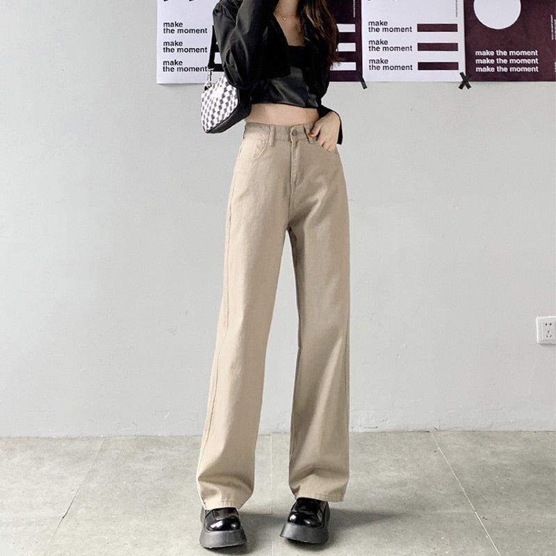 Quick Outfits, Modest Fashion Outfits Ideas Light Academia High Waist Denim Pants Quick Outfits, Modest Fashion Outfits Ideas Light Academia High Waist Denim Pants
