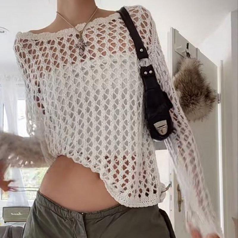 Quick Outfits, Modest Fashion Outfits Ideas Long Sleeve Fishnet Top Quick Outfits, Modest Fashion Outfits Ideas Long Sleeve Fishnet Top