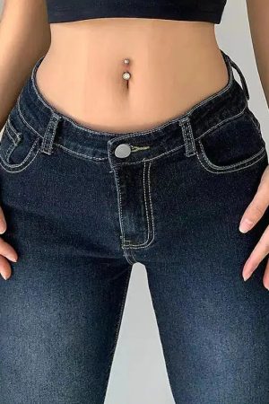 Quick Outfits, Modest Fashion Outfits Ideas Low Rise Flare Denim Jeans