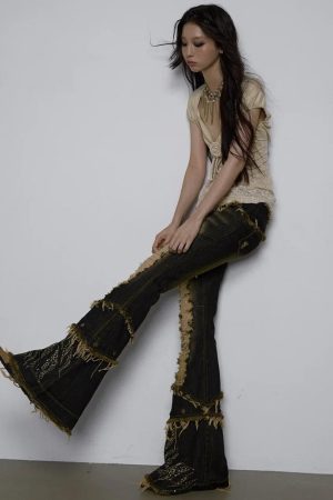 Quick Outfits, Modest Fashion Outfits Ideas Low Rise Flare Jeans