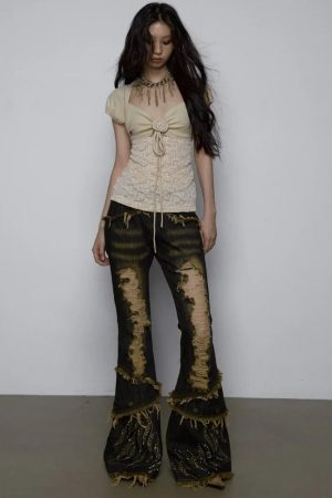 Quick Outfits, Modest Fashion Outfits Ideas Low Rise Flare Jeans