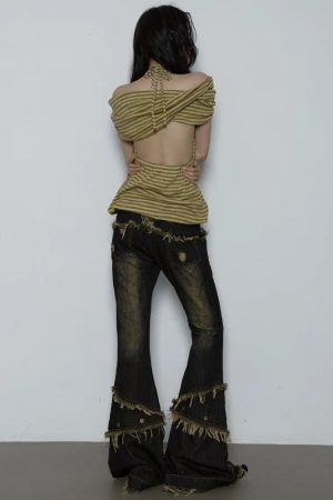 Quick Outfits, Modest Fashion Outfits Ideas Low Rise Flare Jeans