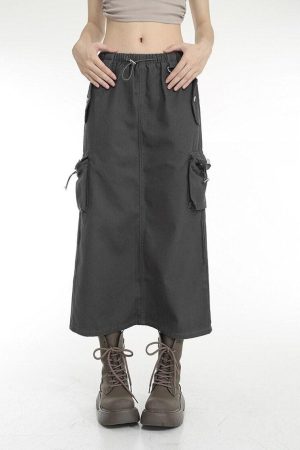 Quick Outfits, Modest Fashion Outfits Ideas Low Rise Parachute Maxi Skirt