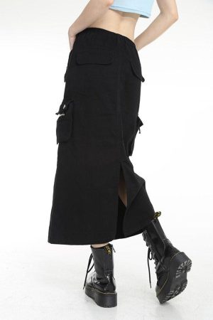 Quick Outfits, Modest Fashion Outfits Ideas Low Rise Parachute Maxi Skirt