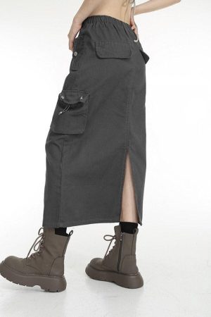 Quick Outfits, Modest Fashion Outfits Ideas Low Rise Parachute Maxi Skirt