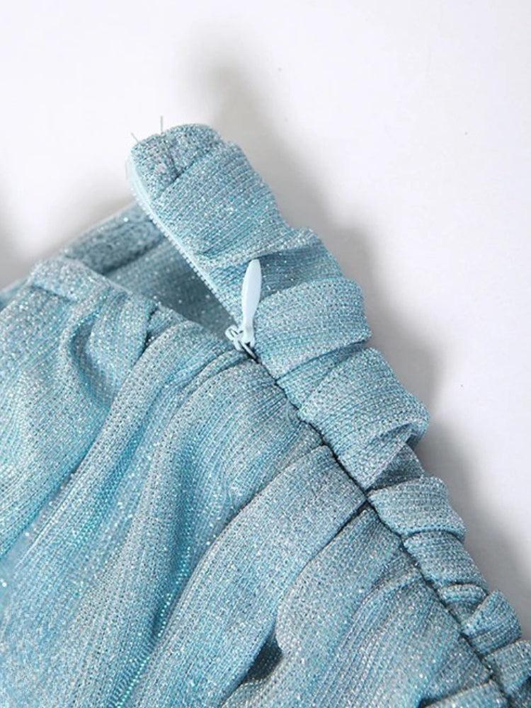 Quick Outfits, Modest Fashion Outfits Ideas Mermaidcore Glitter Mini Dress Quick Outfits, Modest Fashion Outfits Ideas Mermaidcore Glitter Mini Dress