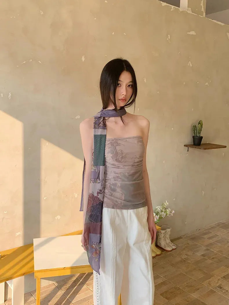 Quick Outfits, Modest Fashion Outfits Ideas Mesh Layered Tube Top Quick Outfits, Modest Fashion Outfits Ideas Mesh Layered Tube Top